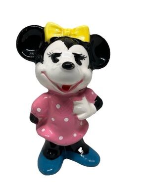 VTG 70’s Minnie Mouse Ceramic Porcelain Figurine - Walt Disney Productions Japan